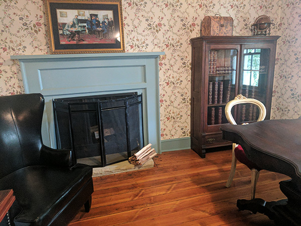 One of the manor's upstairs rooms